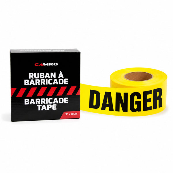 RUBAN DE BARRICADE -DANGER JAUNE - LS3101DY | Camro Industrial