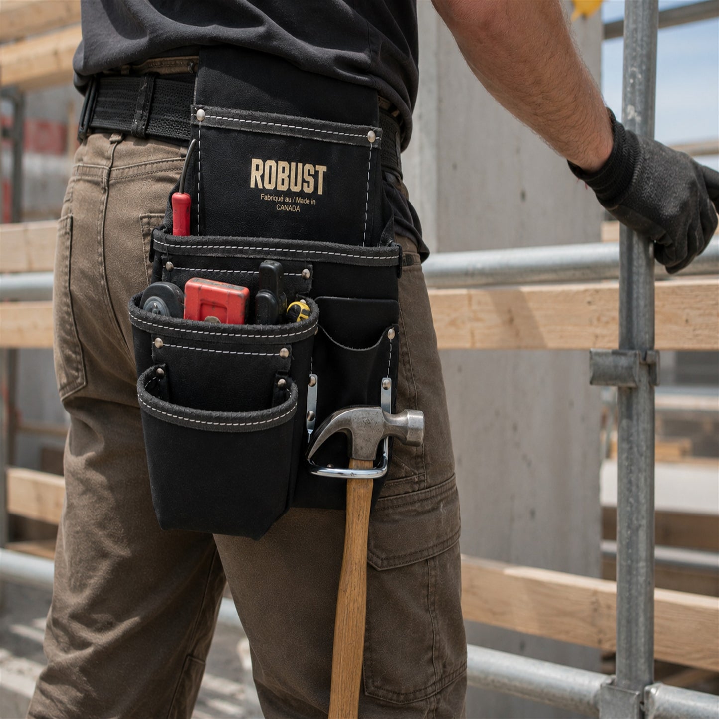 Sac à outils 4 poches avec porte marteau ROBUST - SF3314 | Camro Industrial