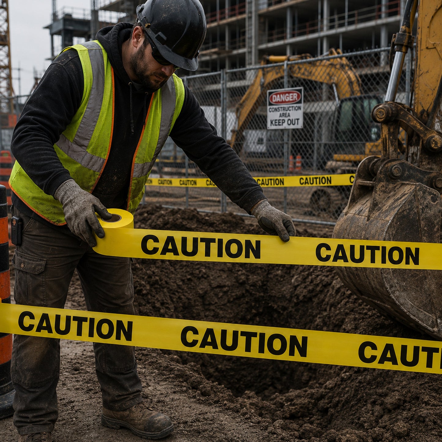 RUBAN DE BARRICADE -CAUTION JAUNE - LS3103CY | Camro Industrial
