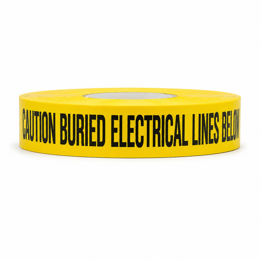 RUBAN DE BARRICADE -CAUTION ELECTRICAL LINE JAUNE - LS3105CEY | Camro Industrial