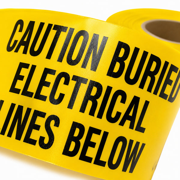 RUBAN DE BARRICADE -CAUTION ELECTRICAL LINE JAUNE - LS3105CEY | Camro Industrial