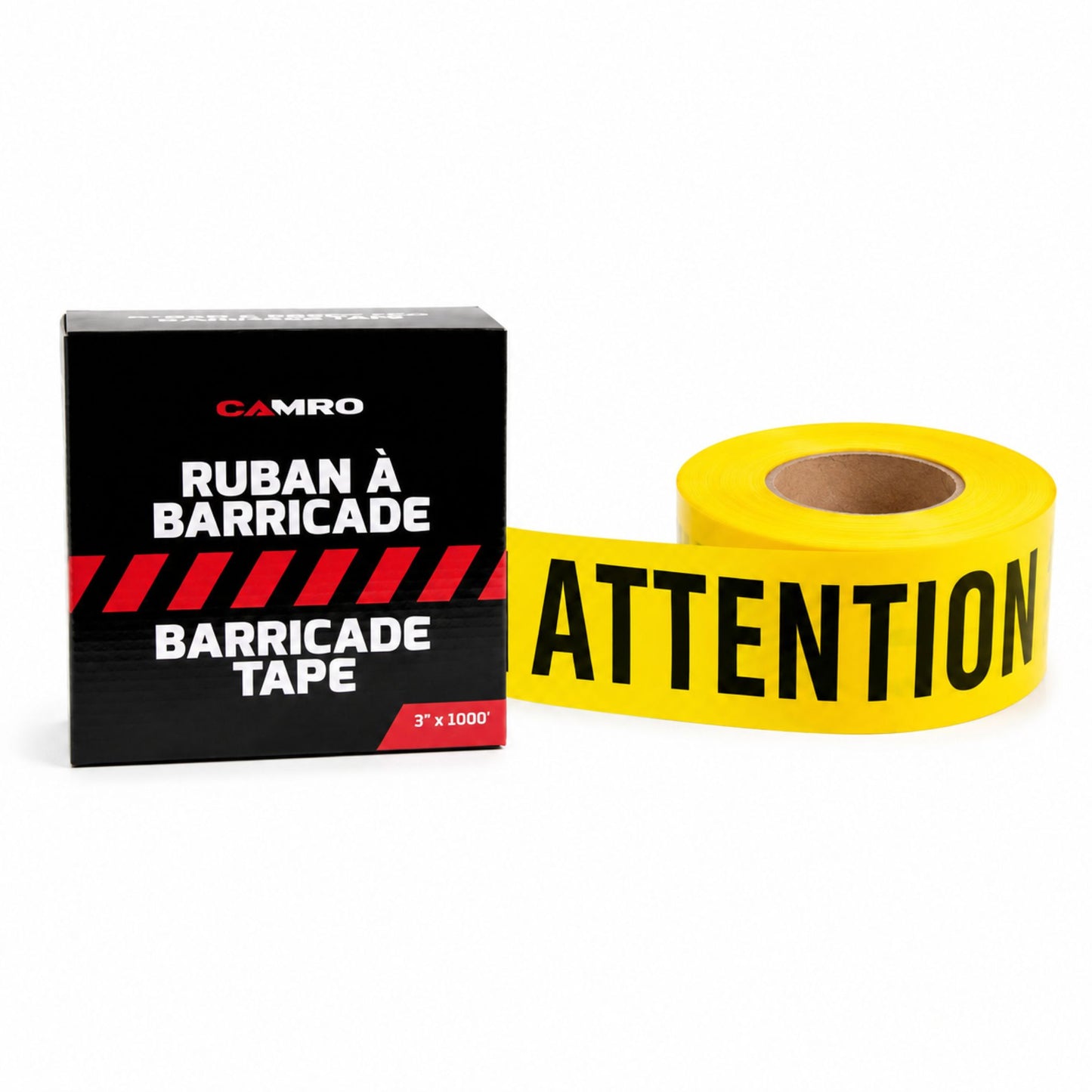 RUBAN DE BARRICADE -ATTENTION JAUNE - LS3102AY | Camro Industrial