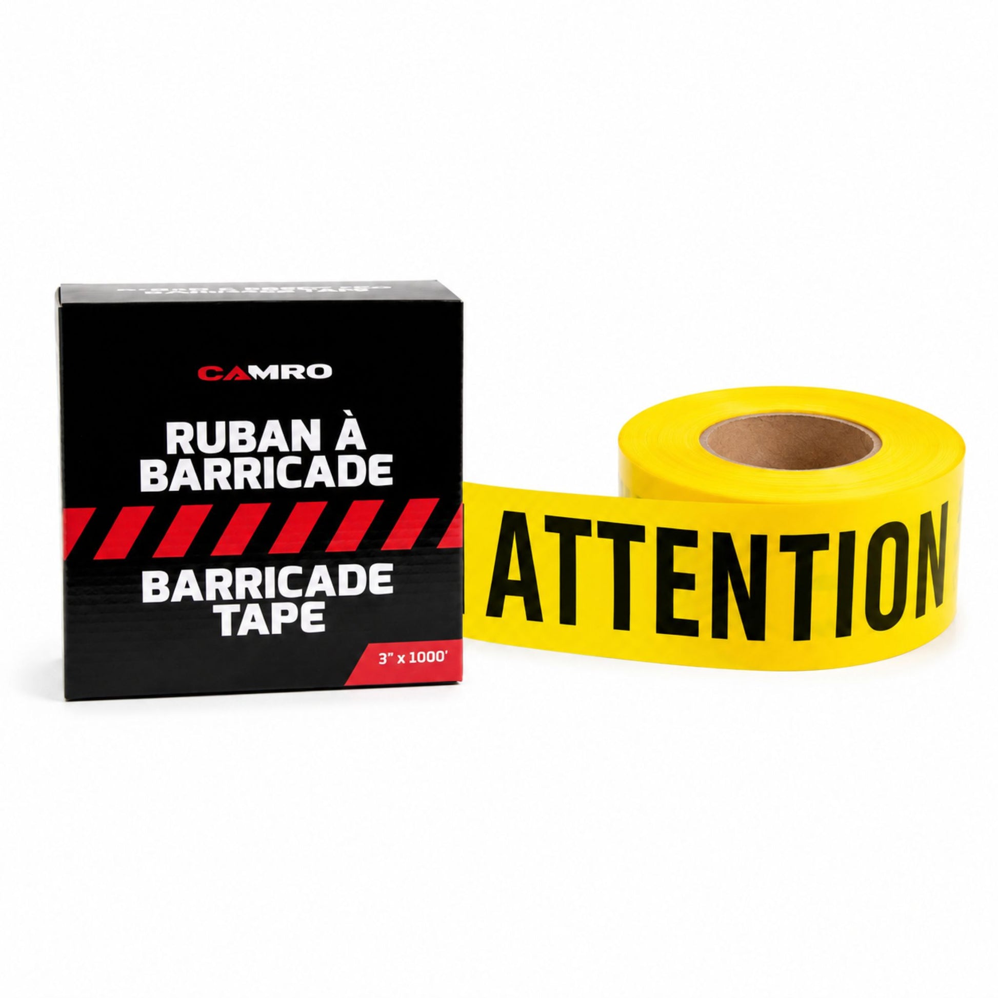 RUBAN DE BARRICADE -ATTENTION JAUNE - LS3102AY | Camro Industrial
