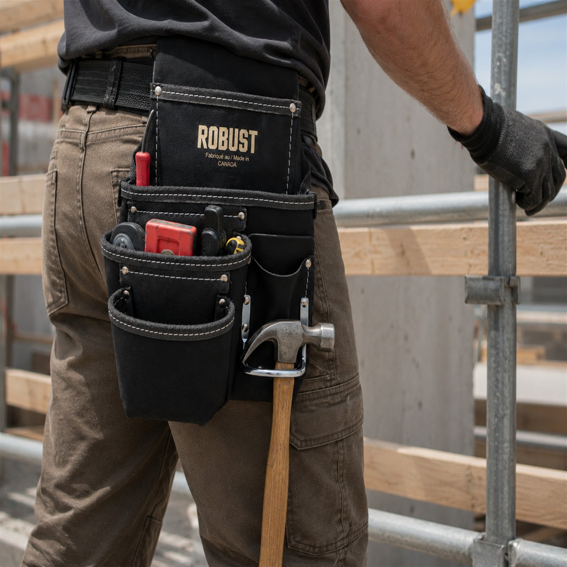 Sac à outils 4 poches avec porte marteau ROBUST - SF3314 | Camro Industrial