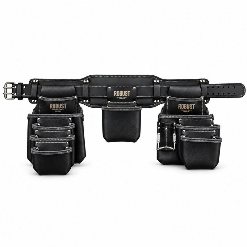 Ceinture à Outils Complète ROBUST — 5 Poches + Porte-Marteau