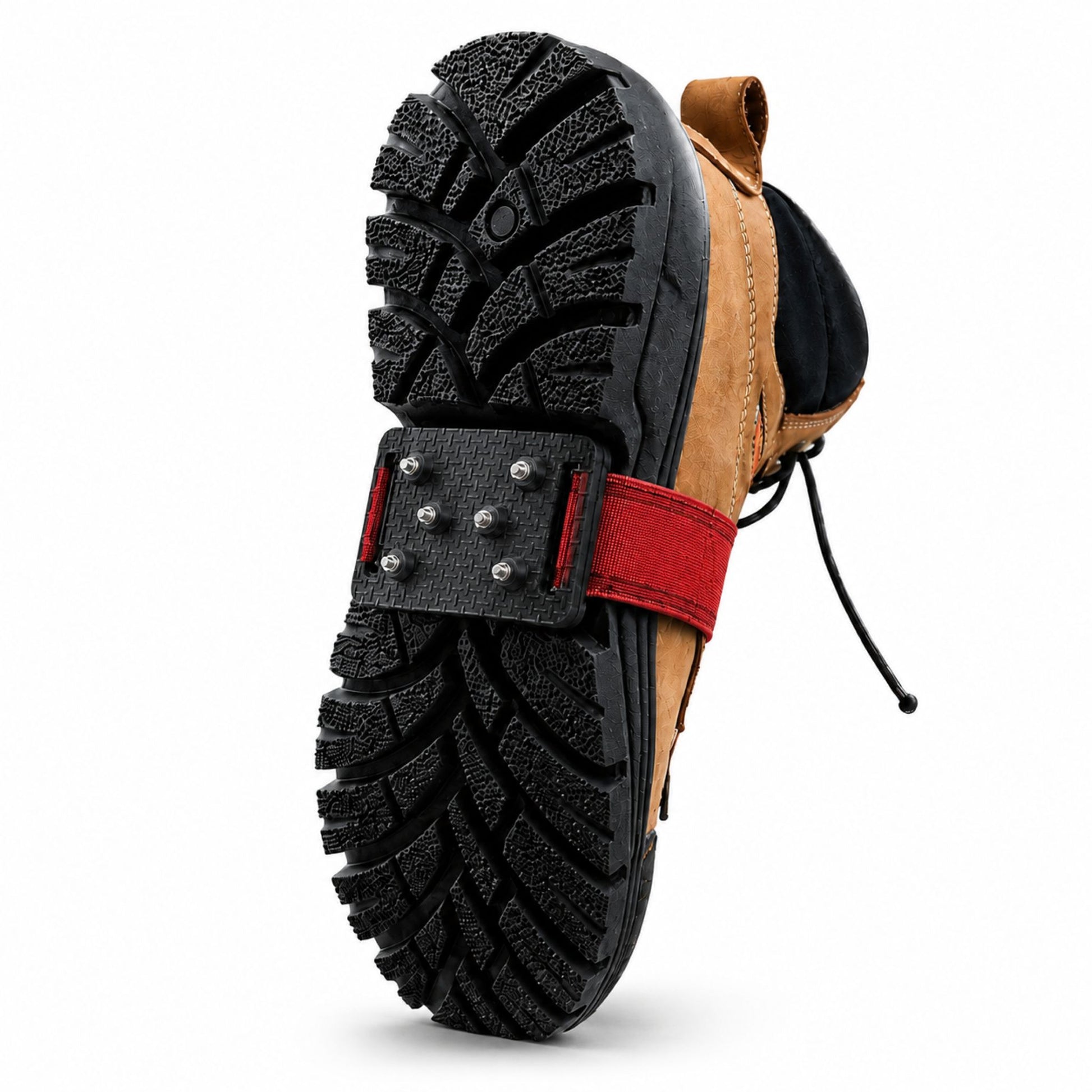 ROBUST Ice Grip Pro - Crampon tungstène avec sangle sur botte de travail - Camro Industrial