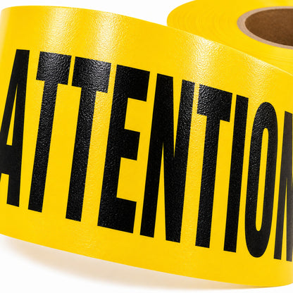 RUBAN DE BARRICADE -ATTENTION JAUNE - LS3102AY | Camro Industrial