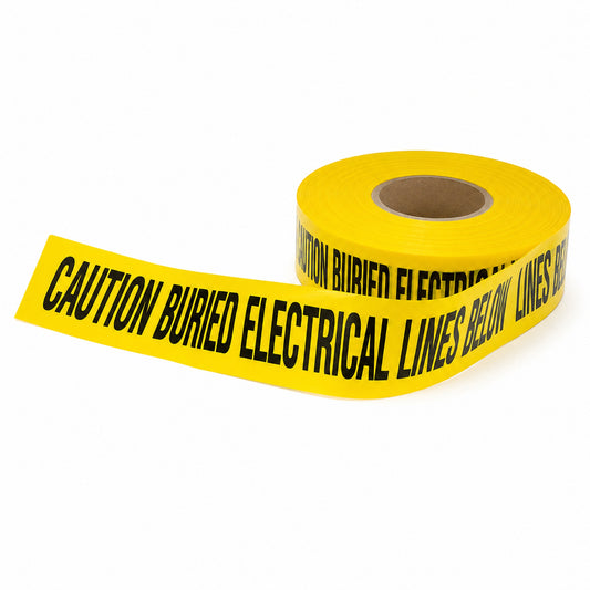 RUBAN DE BARRICADE -CAUTION ELECTRICAL LINE JAUNE - LS3105CEY | Camro Industrial