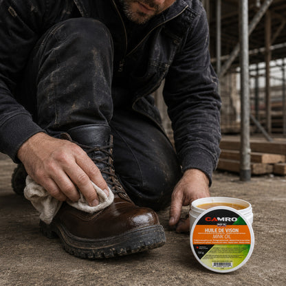 PÂTE IMPERMÉABILISANTE POUR CUIR - HUILE DE VISON 120 G - SF102 | Camro Industrial