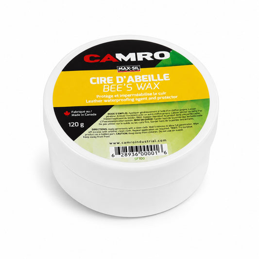 PÂTE IMPERMÉABILISANTE POUR CUIR - CIRE D'ABEILLE 120 G - SF100 | Camro Industrial