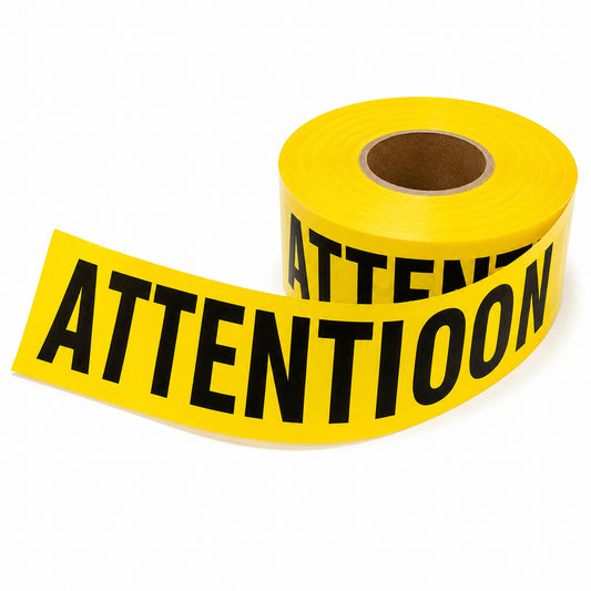 RUBAN DE BARRICADE -ATTENTION JAUNE - LS3102AY | Camro Industrial