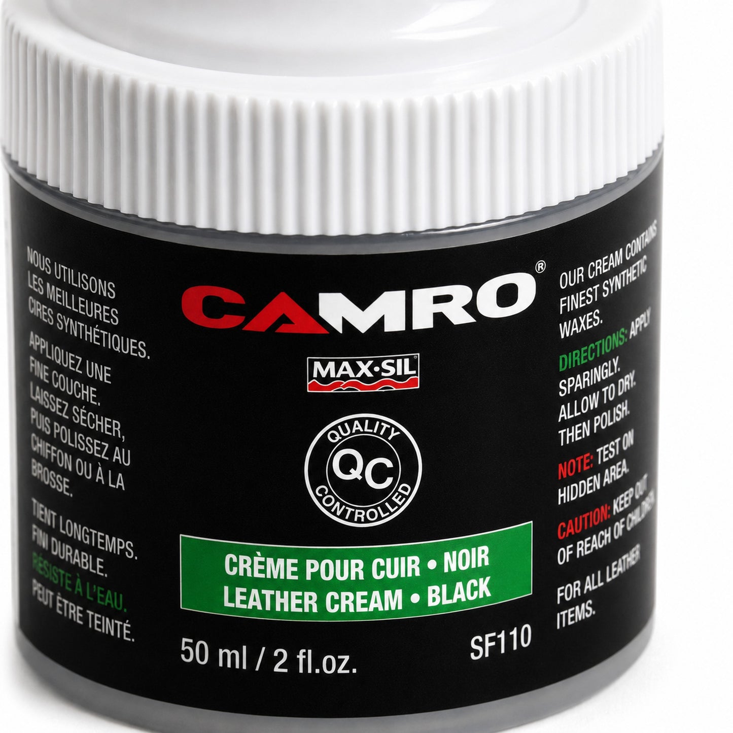 CRÈME À CIRAGE 50 ML - NOIR - SF110 | Camro Industrial