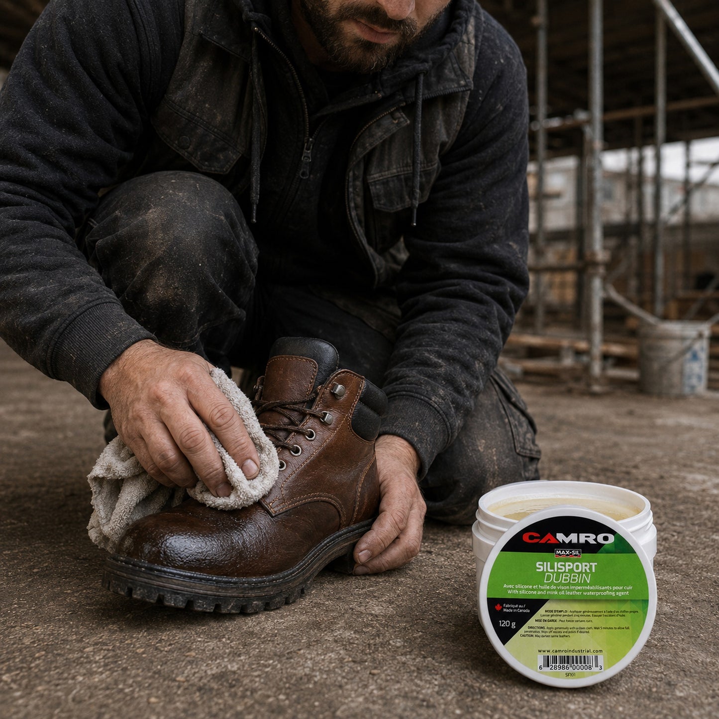 PÂTE IMPERMÉABILISANTE POUR CUIR - DUBBIN 120 G - SF101 | Camro Industrial