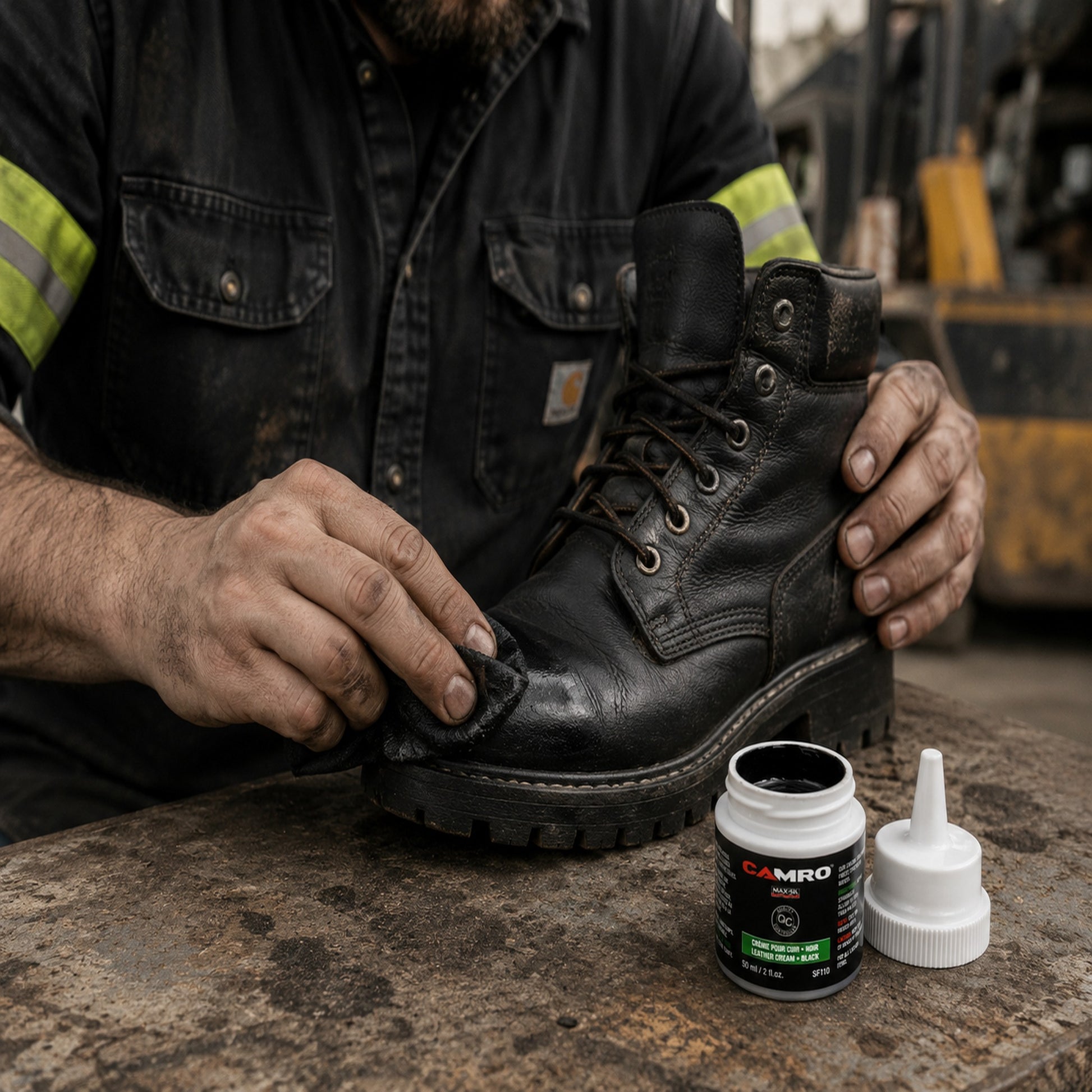 CRÈME À CIRAGE 50 ML - NOIR - SF110 | Camro Industrial